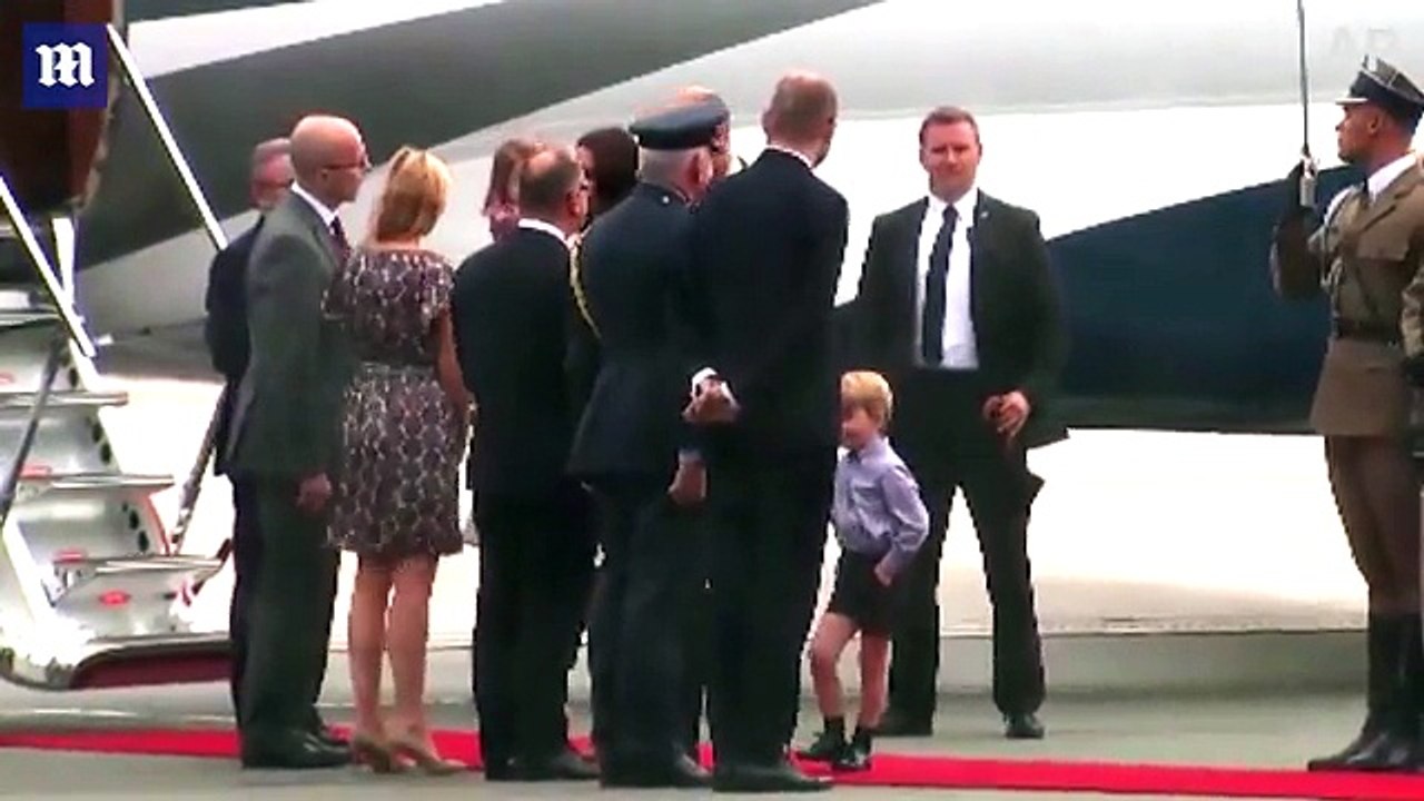 Prince George wears shorts just like William wore as a tot