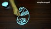 simple muggulu art designs without dots __ easy handmade rangoli designs __ easy freehand kolam