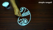 simple muggulu art designs without dots __ easy handmade rangoli designs __ easy freehand kolam