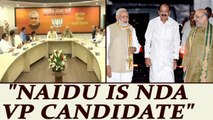 BJP holds meeting, Venkaiah Naidu declared NDA candidate for Vice-President | Oneindia News