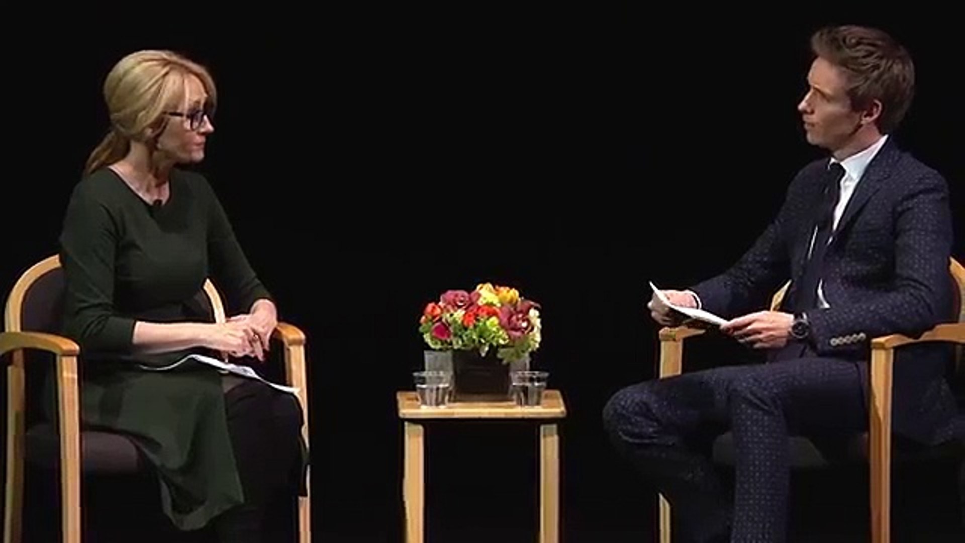 ⁣J.K. Rowling in conversation with Eddie Redmayne at Carnegie Hall (full 27 minutes)