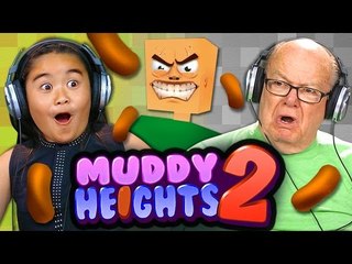 POOPS, I DID IT AGAIN - ELDERS & KIDS PLAY MUDDY HEIGHTS 2 (REACT: Gaming)