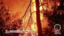 Incendies : les pompiers ont veillé toute la nuit à Castagniers pour maintenir les flammes à distance des habitations