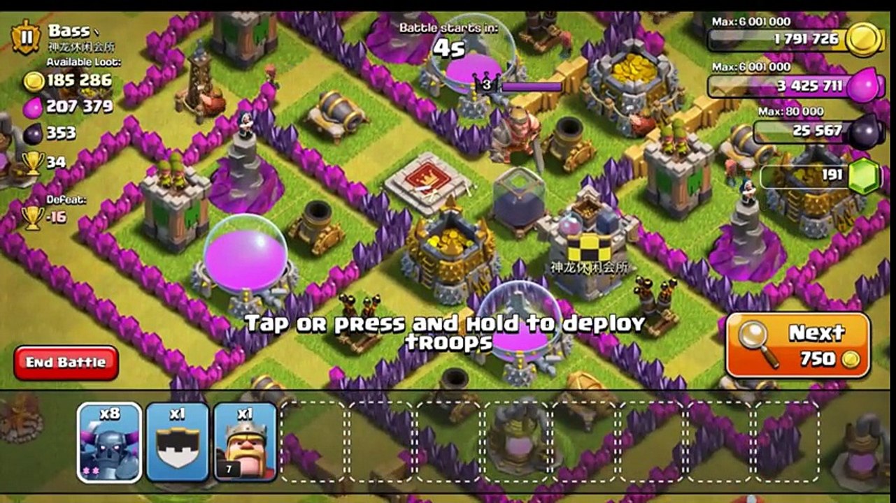 ALL PEKKA RAID  WITHOUT SPELLS  (CLASH OF CLANS)