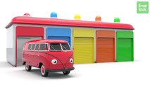 Autobus des voitures enfants les couleurs pour enfants apprentissage mini- les tout-petits jouet avec Evankids transp