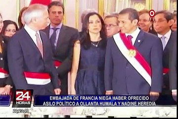 Embajada de Francia niega solicitud de Humala y Nadine Heredia pidiendo asilo político