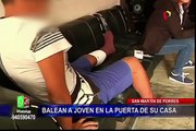 San Martín de Porres: imágenes muestran cómo presuntos barristas balean a joven