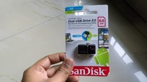 Sandisk USB 3.0 & OTG Pendrive 64GB   Unboxing Review & SPEED TEST