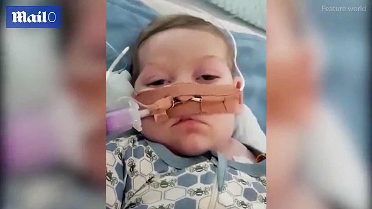 Moment Terminally ill Baby boy Charlie Gard opens his eyes