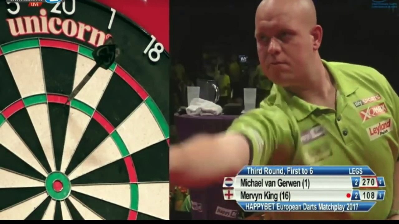European Darts Matchplay 2017 Round 3 Michael van Gerwen v Mervyn King