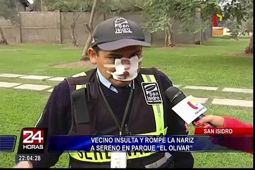 San Isidro: municipio se pronuncia por agresión a sereno en parque El Olivar