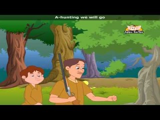 A hunting we will go with Lyrics - Nursery Rhyme‬