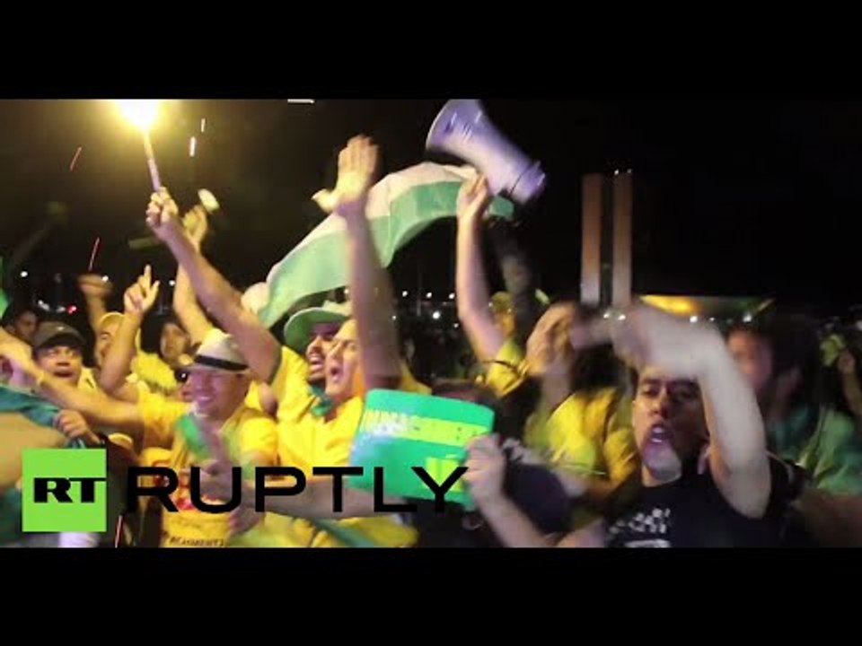 Brazil: Anti-Rousseff protesters celebrate impeachment vote