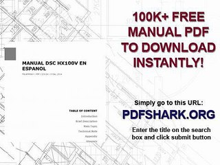 Manual Dsc Hx100v En Espanol