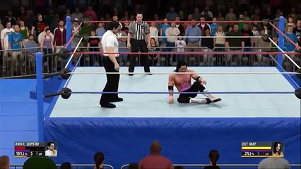 Bret Hart jumps Irwin R. Schyster WWF Prime Time Wrestling October 1991 (WWE 2K16 Universe