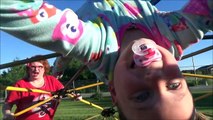 Bad Baby Sitter Minnie Bike Race Victoria Annabelle Playground Babies Toy Freaks