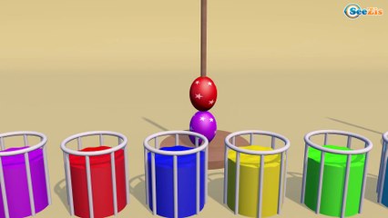 Learn Colors With Surprise Eggs For Children - Learn Color With Skewers For kids