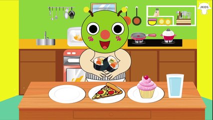 むしむしくん トイレトレーニング アニメ ❤ 食べるだけ - 寿司ロール ピザ カップケーキ - こどもが笑う！- 赤ちゃん泣き止む