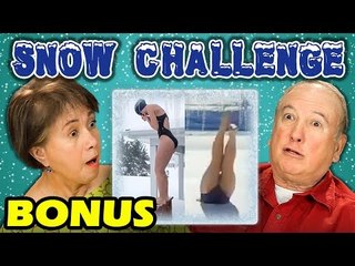 ELDERS REACT TO SNOW CHALLENGE COMPILATION (Bonus #73)