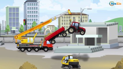 Tractor & JCB Excavator New Trucks For Children - Kids Compilation | Construction Cartoon