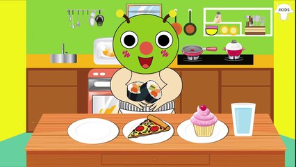 むしむしくん トイレトレーニング アニメ ❤ 食べるだけ - 寿司ロール ピザ カップケーキ - こどもが笑う！- 赤ちゃん泣き止む