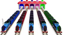Learn Colors with Thomas Train Vehicles 3D | Colours for Kids to Learn | Learning Videos