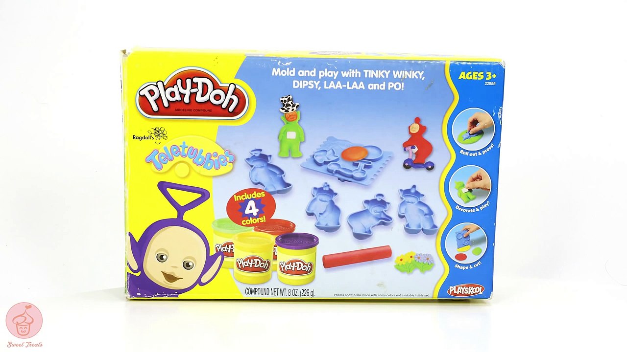 Play Doh Teletubbies Playset Mold Tinky Winky Dipsy Laa-Laa PO using playdough