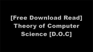 [KvkGV.FREE DOWNLOAD] Theory of Computer Science by S.S.Sane E.P.U.B
