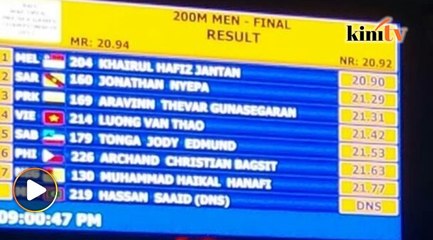 Aksi Hafiz padam rekod 200m Dr Jega