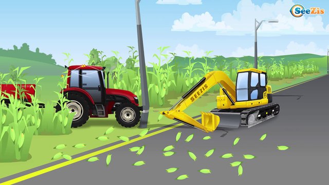 Multi Traktör Yeni Bölüm - Çizgi film - İş Makineleri (Traktör çizgi filmleri)