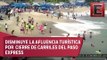 Turistas sufren para llegar a Acapulco por trabajos en Paso Express