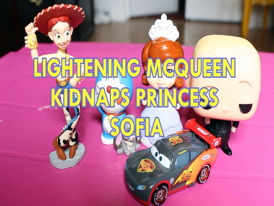 LIGHTENING MCQUEEN KIDNAPS PRINCESS SOFIA THE FIRST JESSIE DORAEMON CLOVER BOSS BABY DISNEY Toys BABY Videos CARS 3, PIX