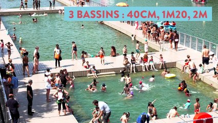 Inauguration de la baignade au bassin de la Villette