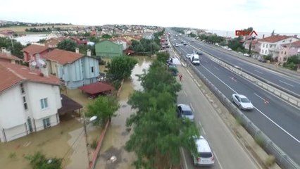 Ek Görüntü-Silivri Gümüşyaka'da Kurtarma Çalışmalarının Havadan Görüntüleri