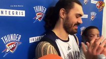 Steven Adams reveals how he feels about Russell Westbrook grabbing all the rebounds