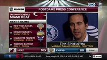 Erik Spoelstra Miami Heat at New York Knicks 03/29/2017