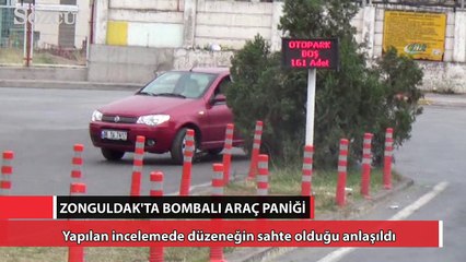 Zonguldak’ta bombalı araç paniği