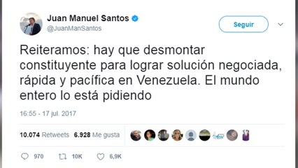 Líderes reaccionan ante referendo contra Constituyente en Venezuela