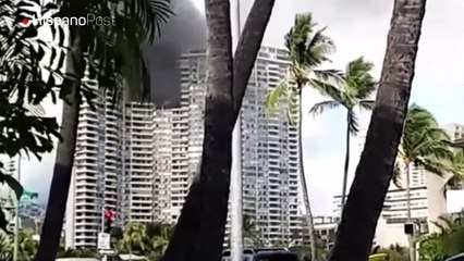 Así fue el incendió que mató a tres personas en un lujoso edificio de Hawaii