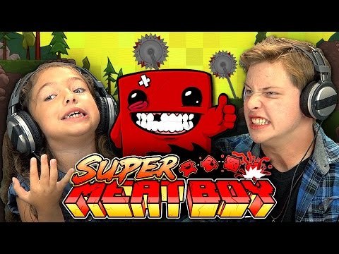 KIDS PLAY SUPER MEAT BOY (Kids React: Gaming)