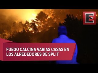 Voraz incendio afecta los bosques de Croacia y Montenegro