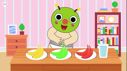 むしむしくん アニメ ❤ 食べる 果物 バナナ ❤ トイレトレーニング ❤ 赤ちゃん笑う、喜ぶ、泣きやむ ❤ 子供向けアニメ