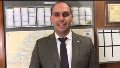 Eduardo Bolsonaro detona esquerdista mentirosa