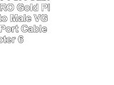 Displayport VGA Cable 6ft FEMORO Gold Plated Male to Male VGA Display Port Cable Adapter 6