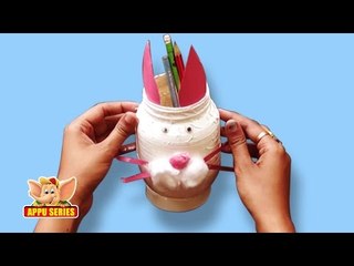How to make Pen Stand that looks like a Rabbit - Arts & Crafts