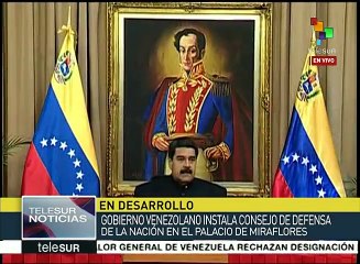 Maduro declara en sesión permanente el Consejo de Defensa de la Nación