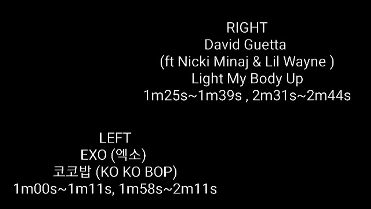 EXO "Ko Ko Bop" vs David Guetta "Light My Body Up" #1