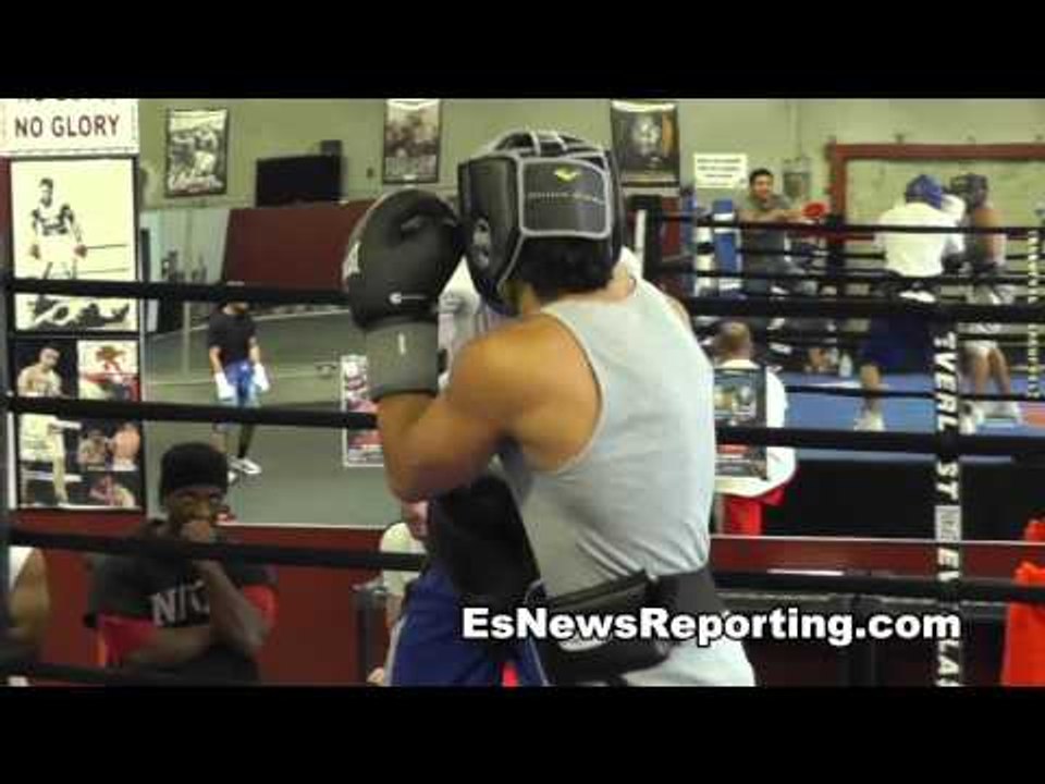 Victor Pasillas Sparring At Robert Garcia Boxing Academy