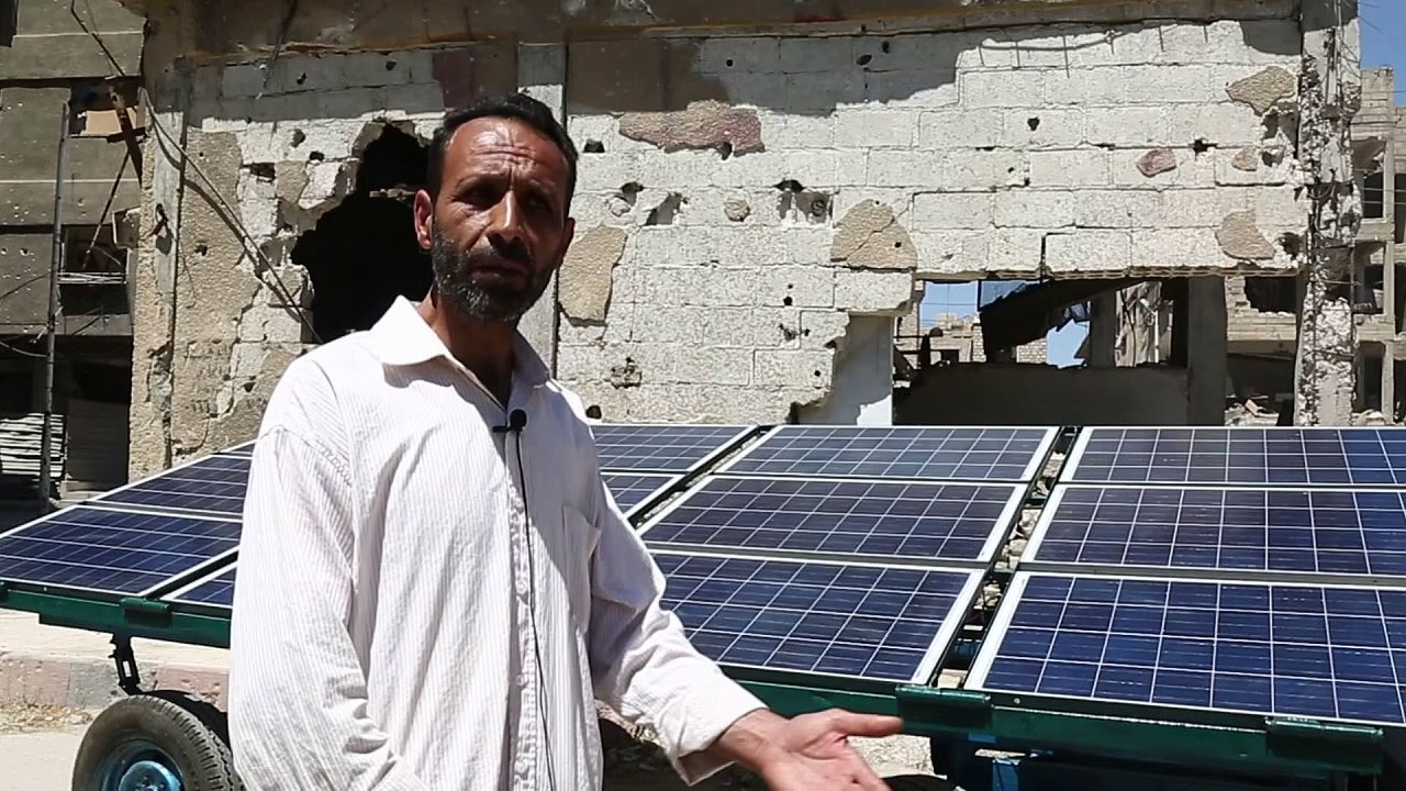 Solarkraft hilft syrern im belagerten duma