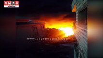 حريق هائل بمحلات السوق التجارى فى إدفو شمال أسوان